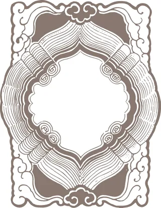 古色古香古典古风花纹边框纹路矢量图