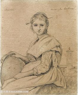 柯罗油画妇女艺术画