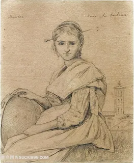 柯罗油画妇女艺术画