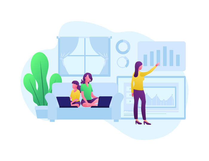 扁平化人物场景办公互联网等距ai矢量设计网页海报UI素材插画
