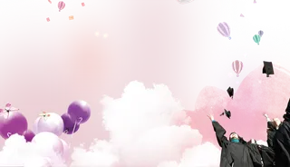 粉色毕业主题卡通简笔少儿兴趣班