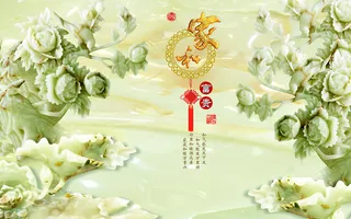 雕塑玉雕背景风景