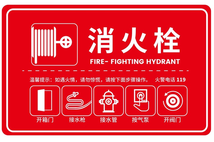 矢量消火栓提示牌