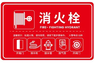 矢量消火栓提示牌