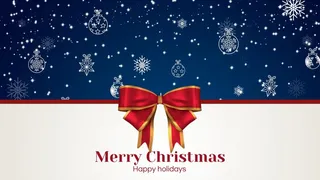 圣诞节圣诞树圣诞老人闪亮装饰电商促销折扣海报