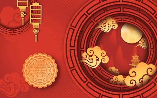 国庆中秋节插画海报背景 国庆中秋节插画海报背景