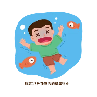 手绘可爱防溺水六不准游泳元素插画