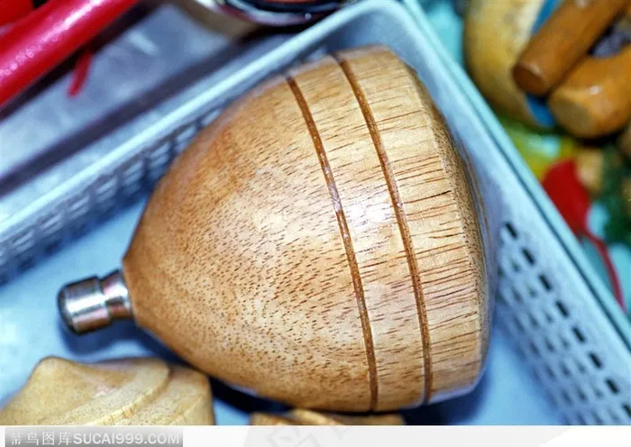 传统中国玩具木陀螺