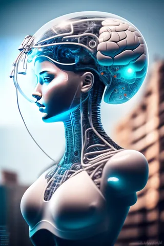 人脑机器人人类终极形态概念图