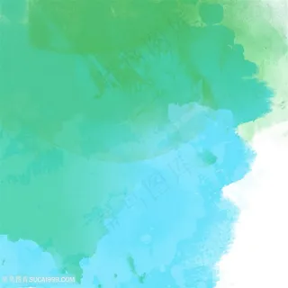 蓝绿水彩水墨背景图片