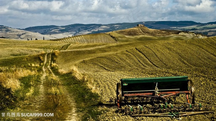 草地山脉唯美壁纸