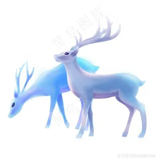 色彩斑斓的麋鹿