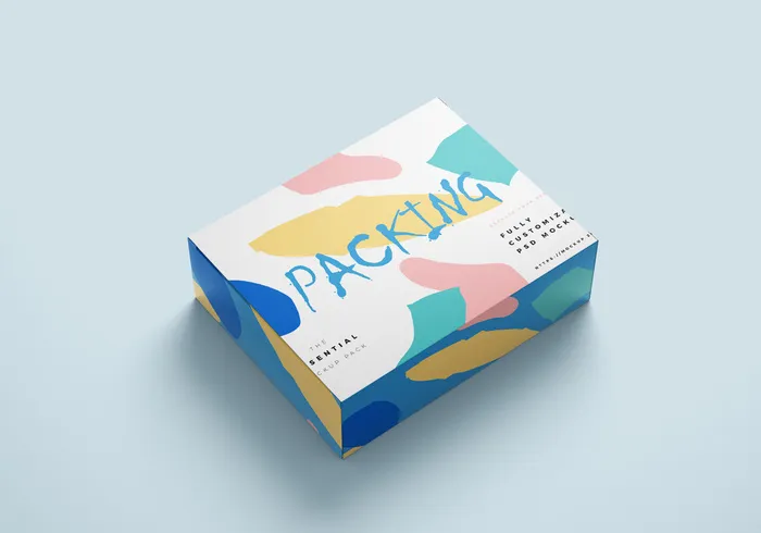 包装盒样机psd模版下载