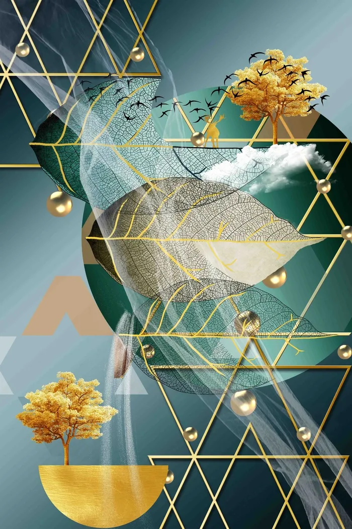 轻奢装饰画psd模版下载