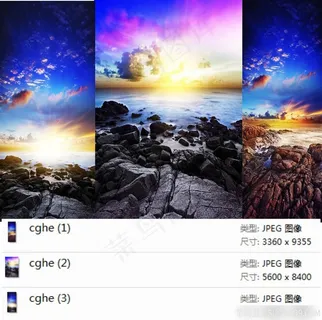 海洋日出美景摄影素材