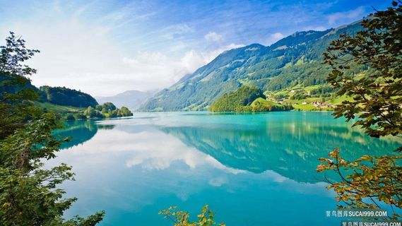 山脉湖面壁纸山水图片