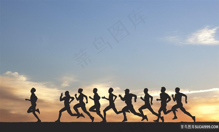 晨练的运动队员