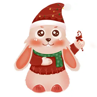 兔子 兔 圣诞兔子 圣诞节兔子 圣诞节元素