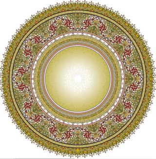 天花板圆形装饰背景墙