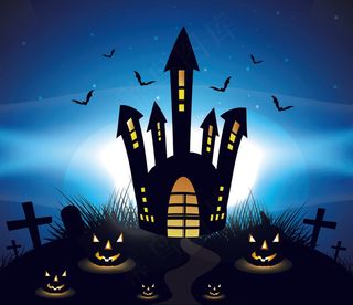 万圣节鬼节南瓜海报psd