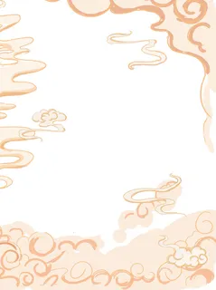 中国风国潮祥云插画手绘云彩图案海报云层装饰背景PSD设计素材