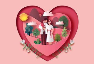 2.14情人节高端大气矢量插画