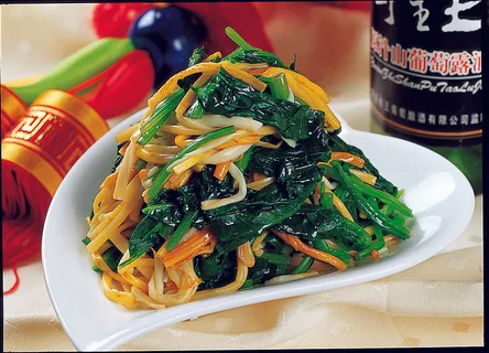 0911LCS-077 金针菇拌菠菜 0911LCS-077 金针菇拌菠菜