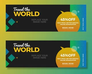 设计广告销售旅游横幅素材