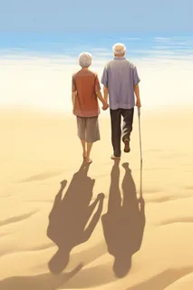 老人复古背影背景