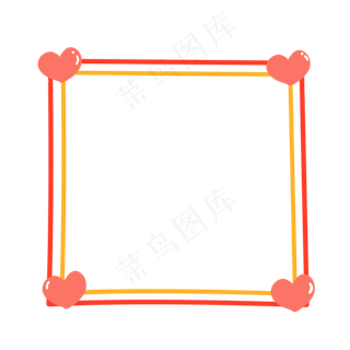 卡通边框 卡通彩色框  手绘对话框 可爱边框 免抠