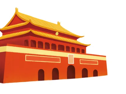 北京*有名建筑劳动节元素素材