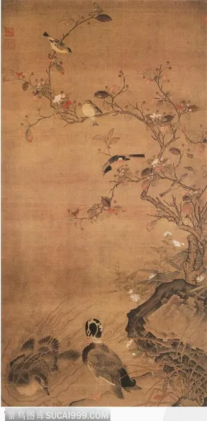 花鸟篇-湖边鸳鸯与枝上鸟雀 花鸟篇-湖边鸳鸯与枝上鸟雀