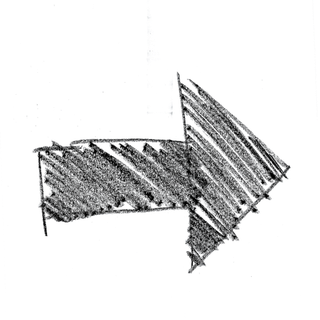 线条描边箭头黑白