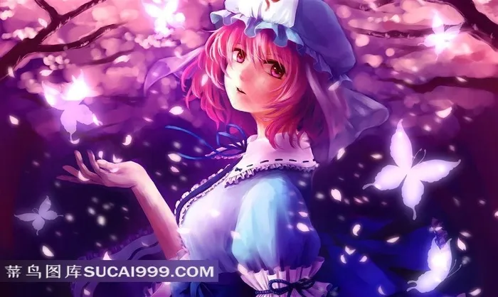 西行寺幽幽子美少女插画