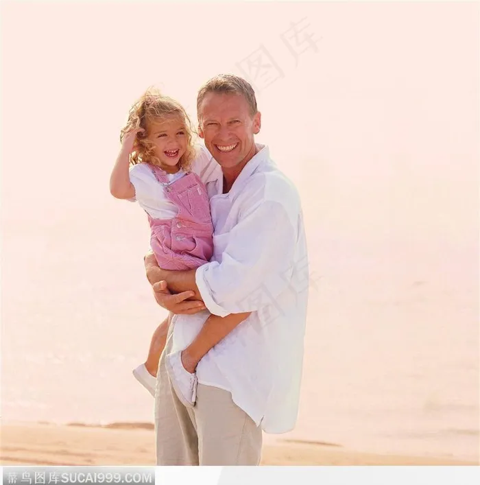沙滩上父亲
