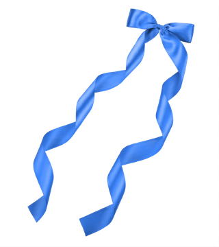 蝴蝶结蓝色绸带