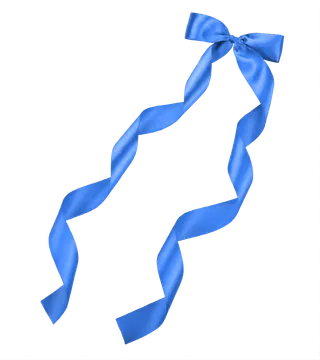 蝴蝶结蓝色绸带