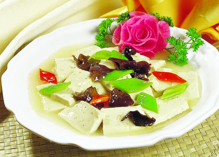  清炒豆腐，