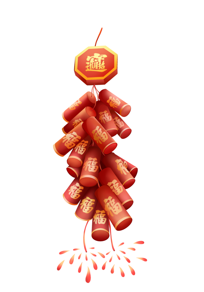 红色烟花爆竹免扣素材