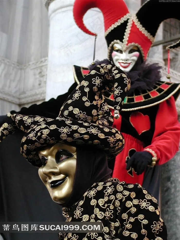 欧式化妆人物怪异服饰面具素材