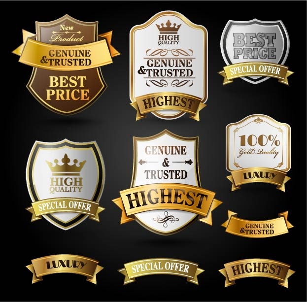 免抠豪华标签标贴