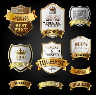 免抠豪华标签标贴