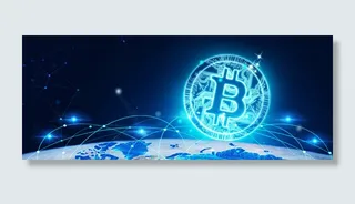 科技比特币背景PSD素材