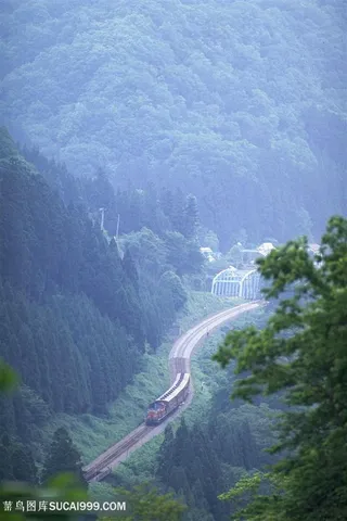 山脉铁路美景壁纸