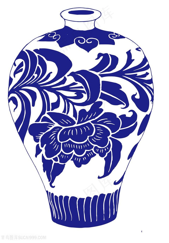 植物花纹国粹青花瓷中国风图片