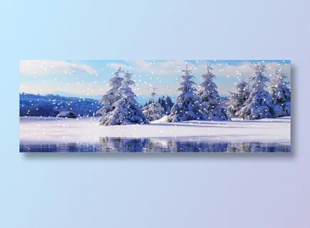 蓝天白云雪花树木客厅卧室玄关画酒店装饰画 蓝天白云雪花树木客厅卧室玄关画酒店装饰画