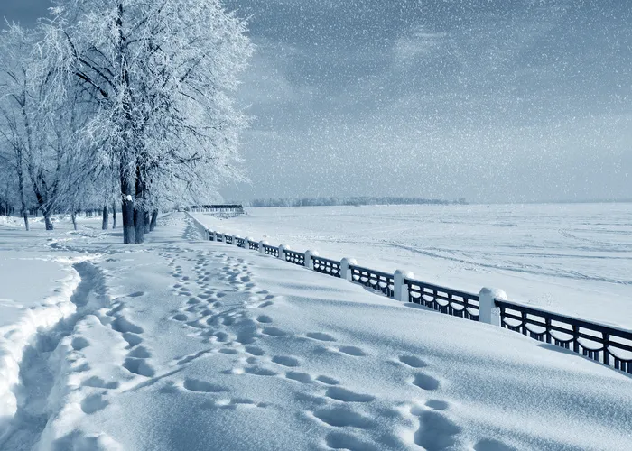 冬天雪景高清摄影图片
