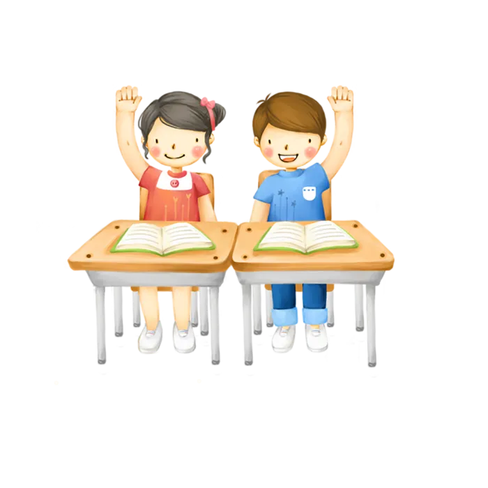 孩子学习举手
