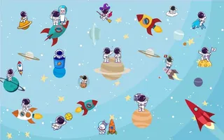 卡通儿童房背景墙壁纸壁画壁布