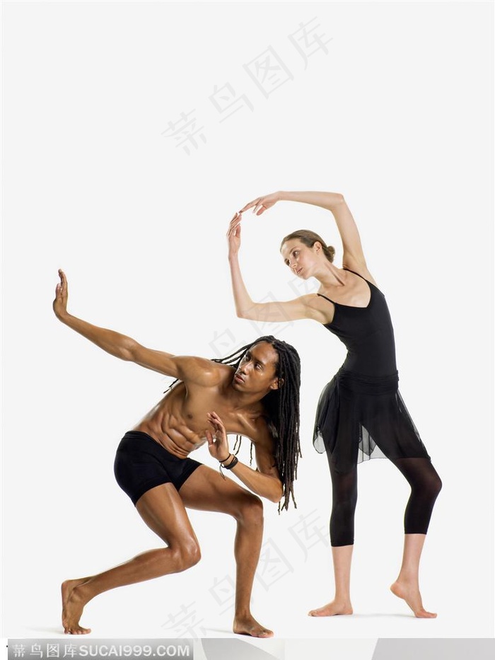舞蹈肢体动作-外国双人舞组合二人在一起摆POSS
